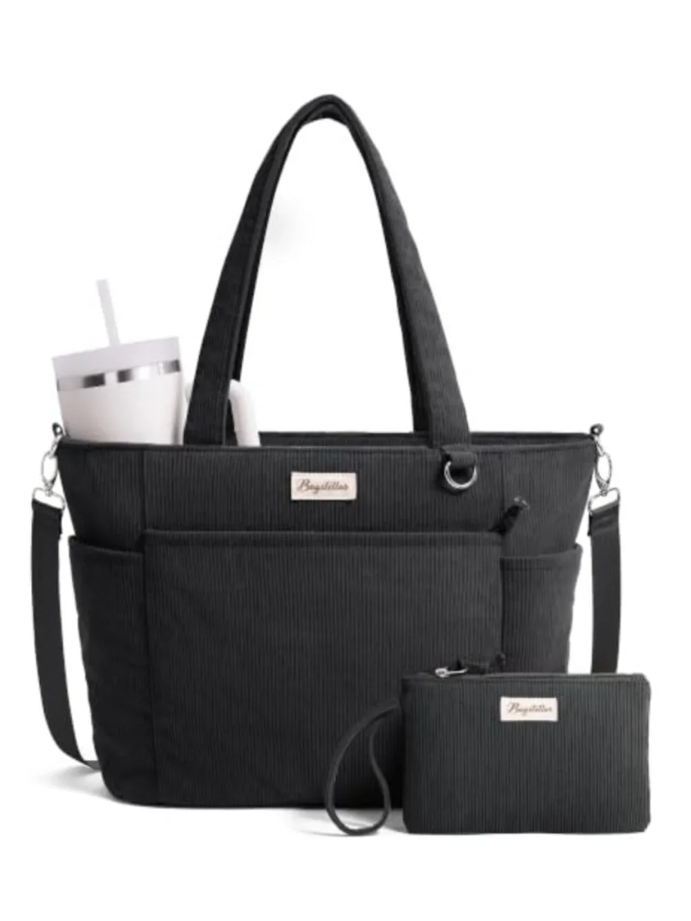 Corduroy Tote Bag for Women Work Laptop Teacher Nurse